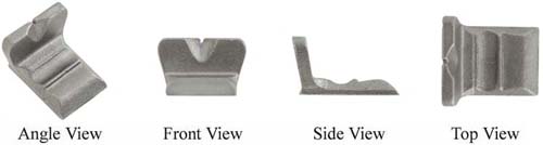 Rear sight,
Tall Pennsylvania style for 13/16" or 7/8" octagon barrels,
wax cast steel